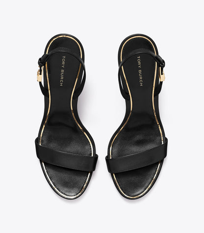 Double T Buckle Heeled Sandal