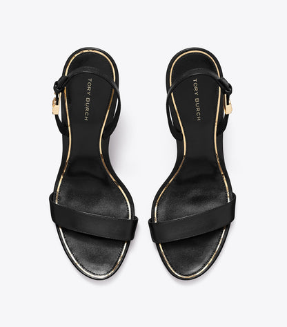 Double T Buckle Heeled Sandal