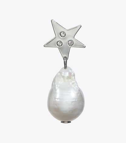Moondance Pearl and Star Drop Earrings