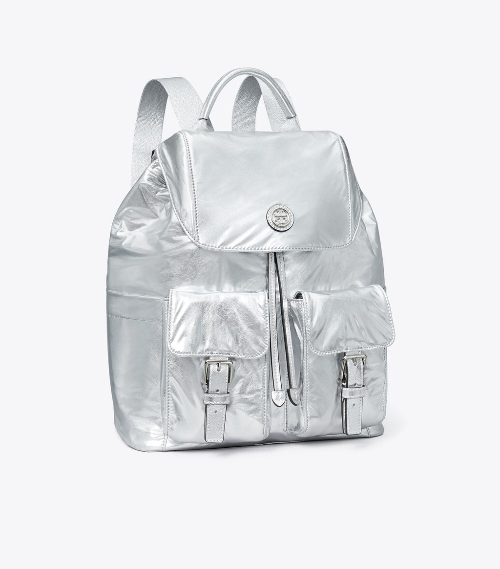 Virginia Metallic Flap Backpack
