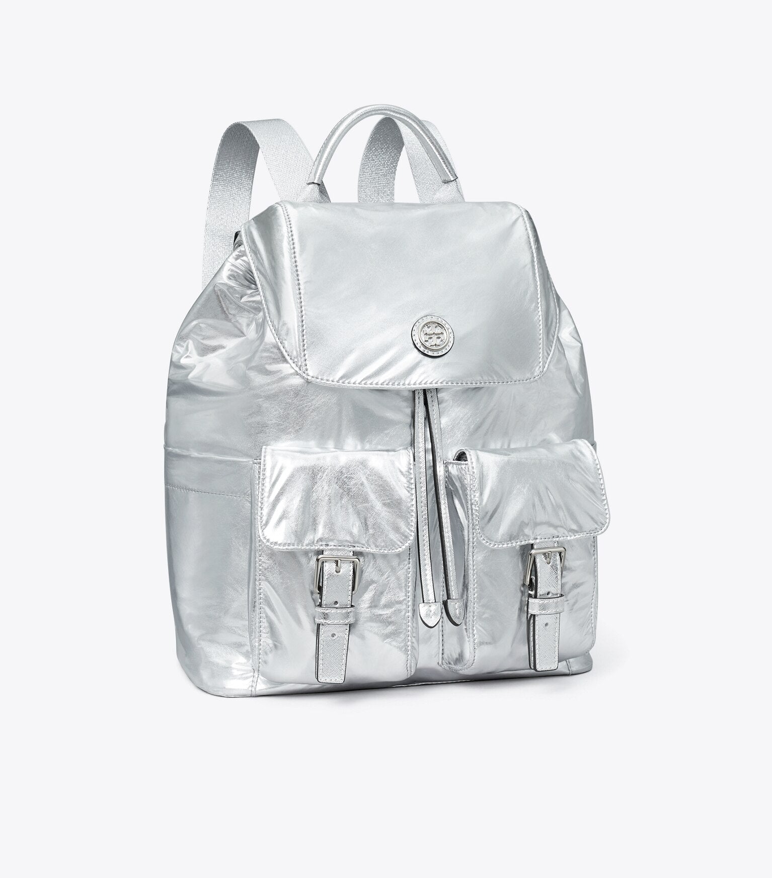 Virginia Metallic Flap Backpack