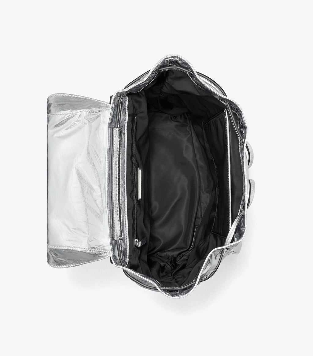 Virginia Metallic Flap Backpack