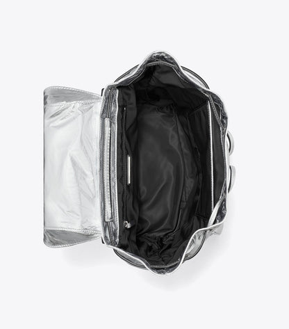 Virginia Metallic Flap Backpack