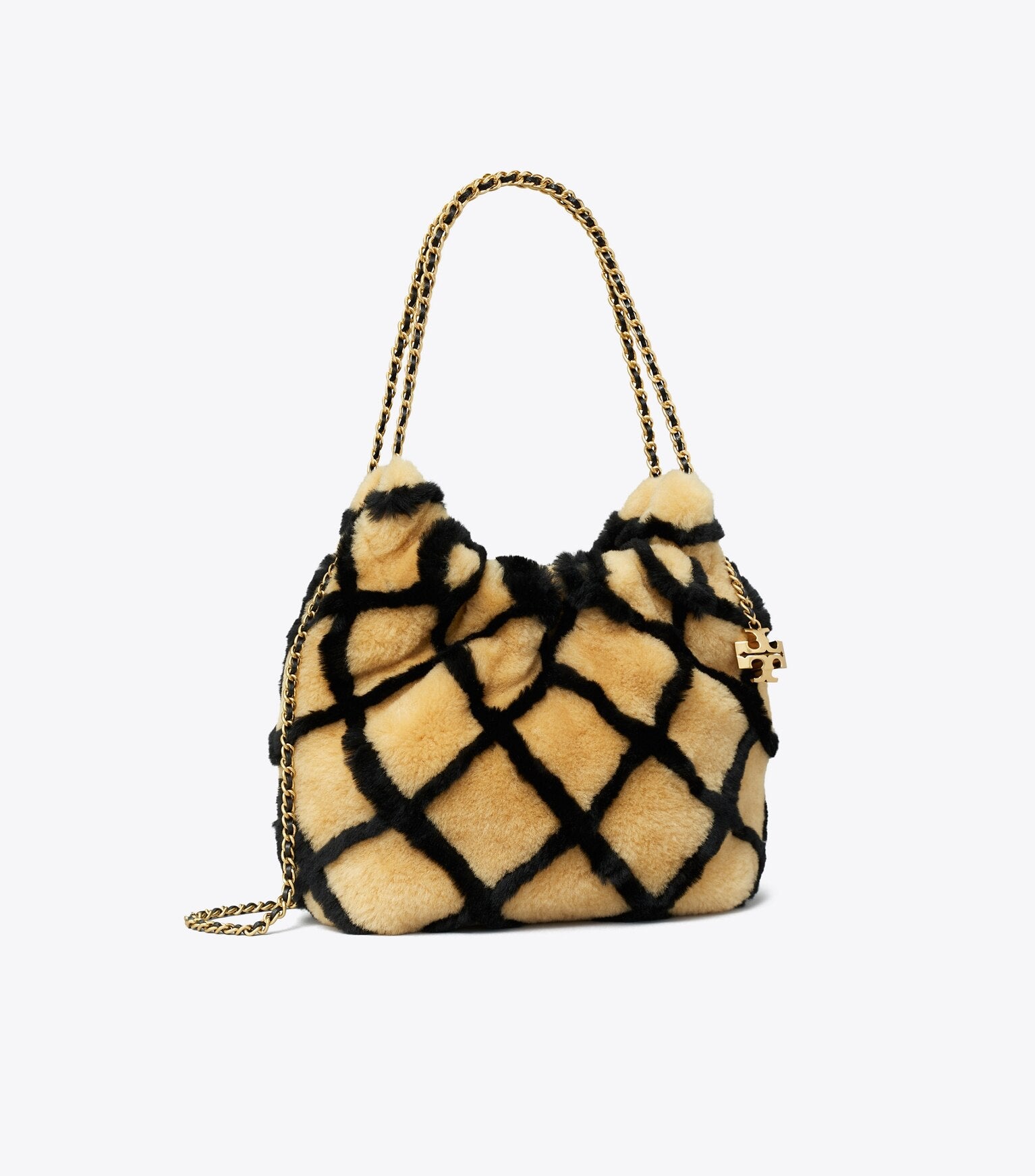 Mini Fleming Shearling Hobo Bag
