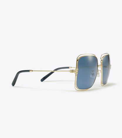 Eleanor Oversized Metal Square Sunglasses