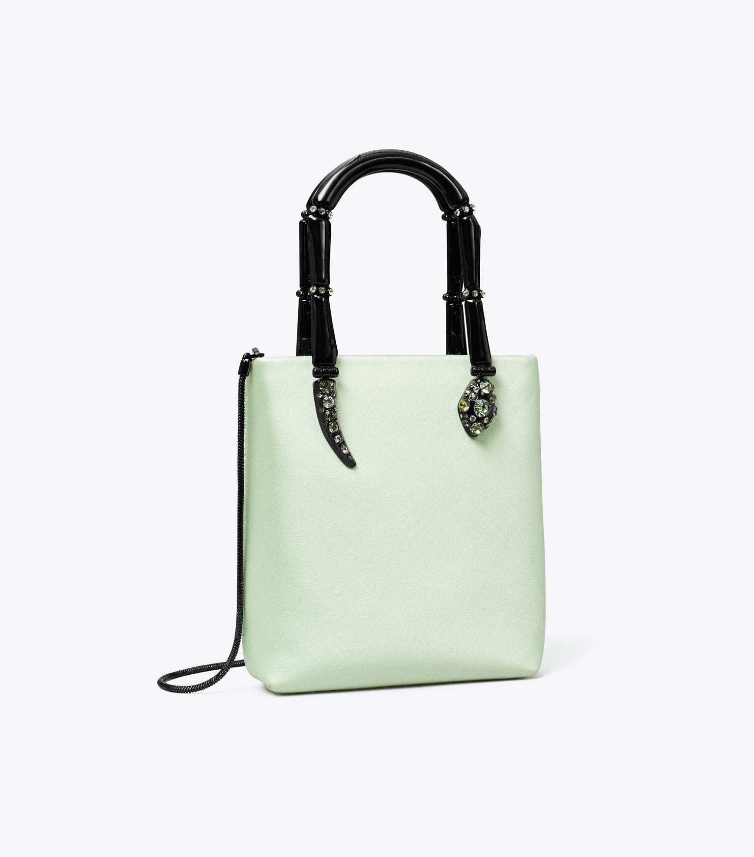 Mini Satin Snake Handle Tote