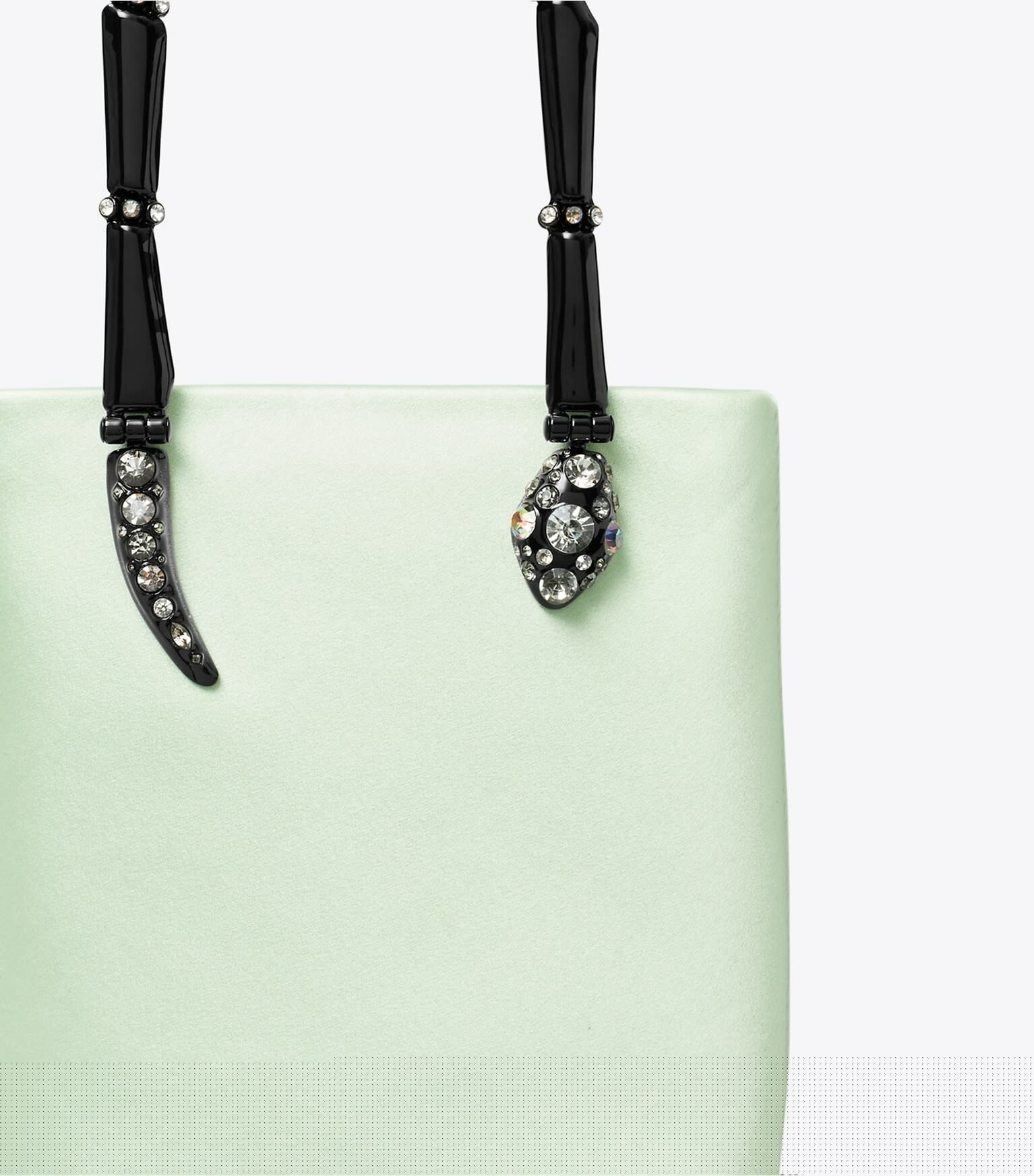 Mini Satin Snake Handle Tote