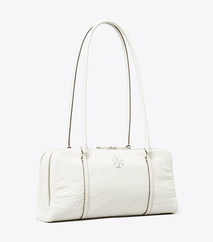 Small Crinkle Leather Marshmallow Satchel