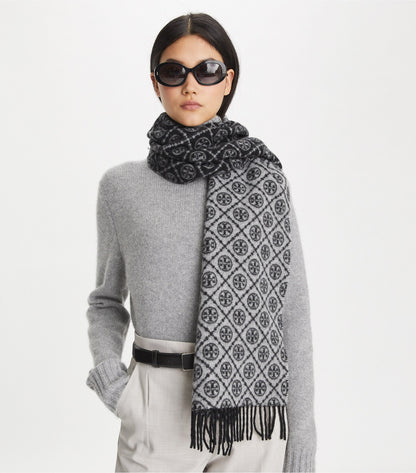 T Monogram Oblong Scarf