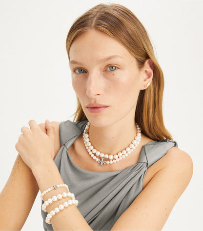 Moondance Pearl and Pavé Necklace