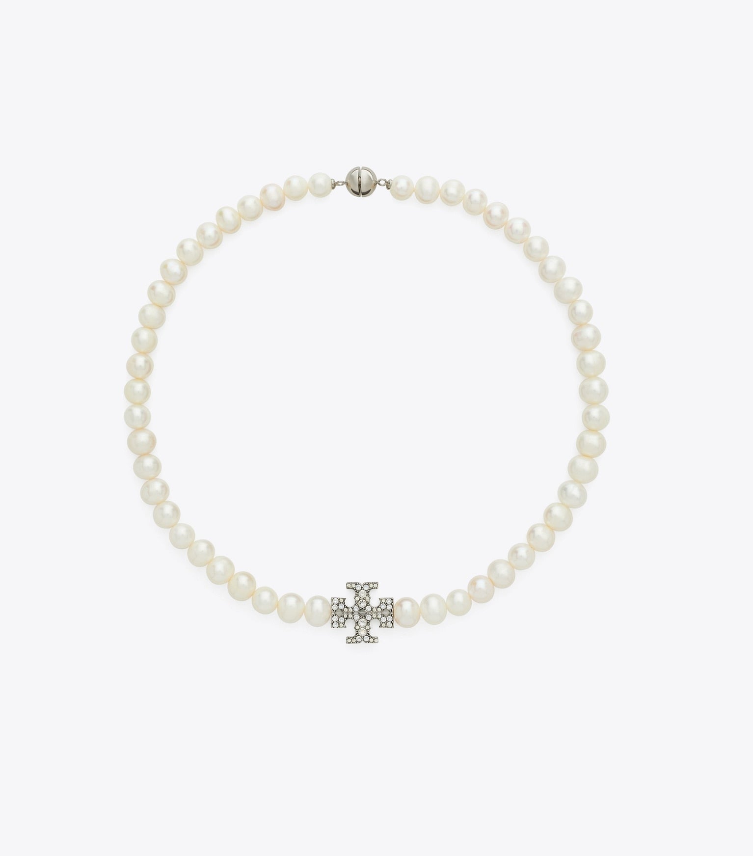 Moondance Pearl and Pavé Necklace