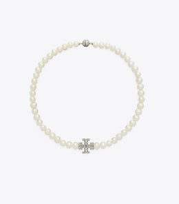 Moondance Pearl and Pavé Necklace
