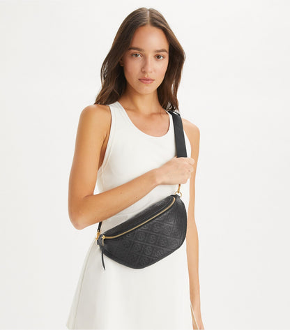 T Monogram Leather Belt Bag