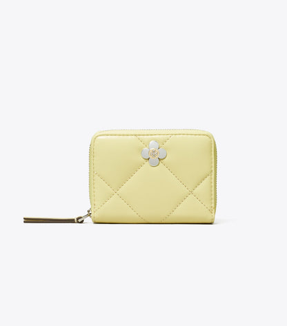 Small Kira Diamond Quilt Clover Zip-Around Wallet