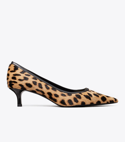 Double T Buckle Low-Heeled Pump