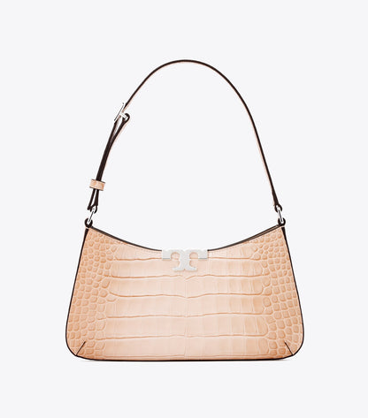 Eleanor Croc Embossed Slim Shoulder Bag