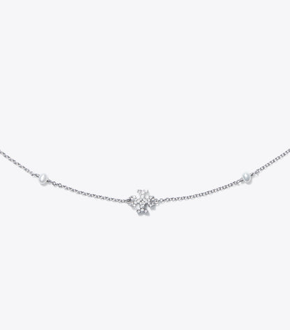 Moondance Pearl and Pavé Necklace