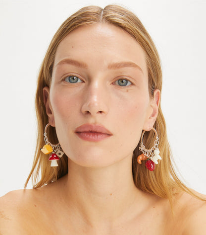 Curiosity Charm Hoop Earrings