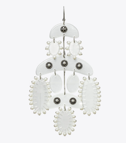 Abstract Beaded Chandelier Earrings