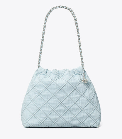 Fleming Soft Denim Hobo Bag