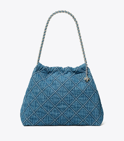 Fleming Soft Denim Hobo Bag