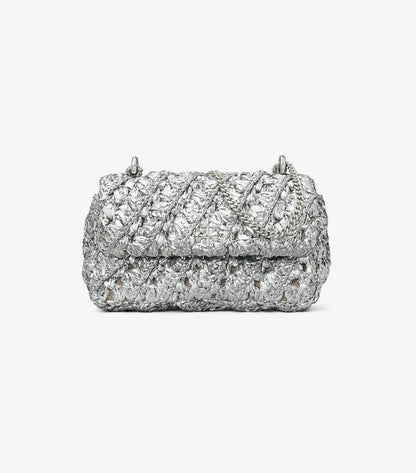 Mini Kira Woven Flap Bag