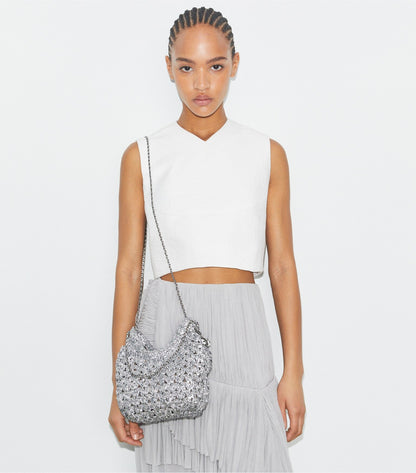 Mini Fleming Woven Hobo Bag