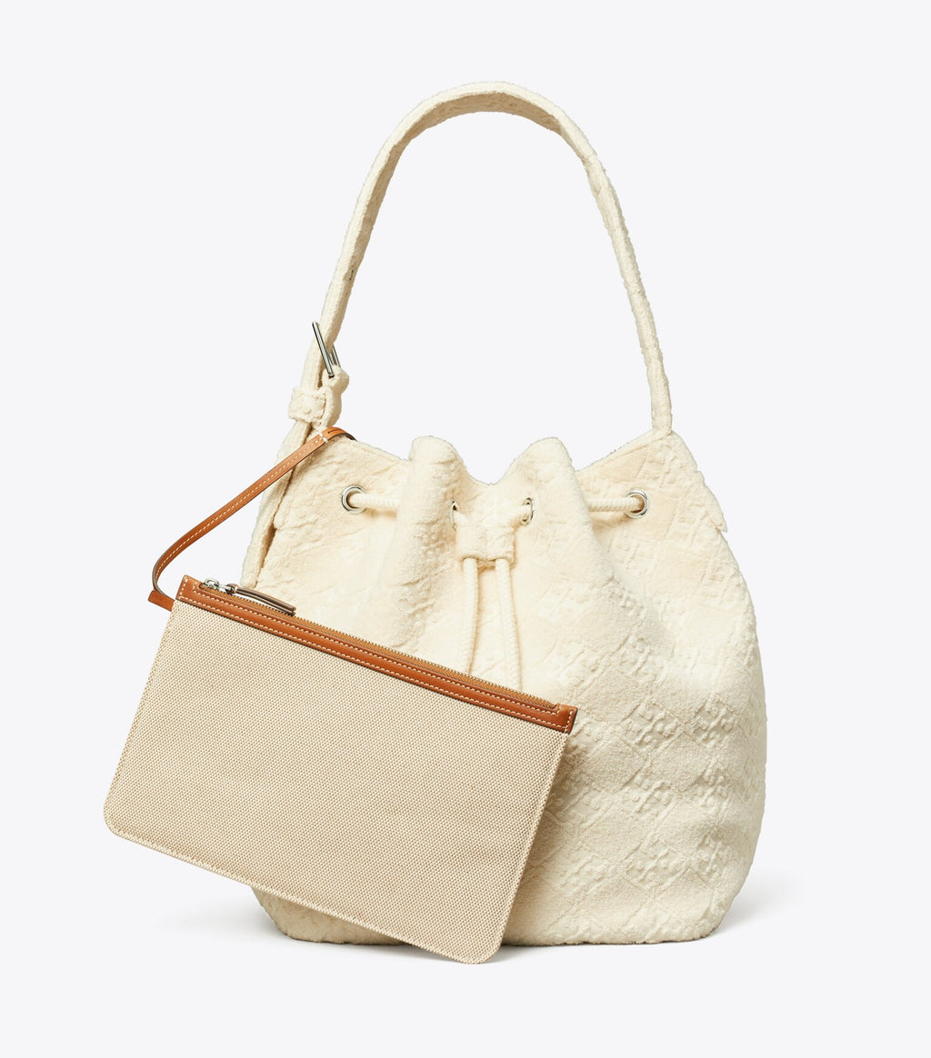 T Monogram Terry Oversized Bucket Bag
