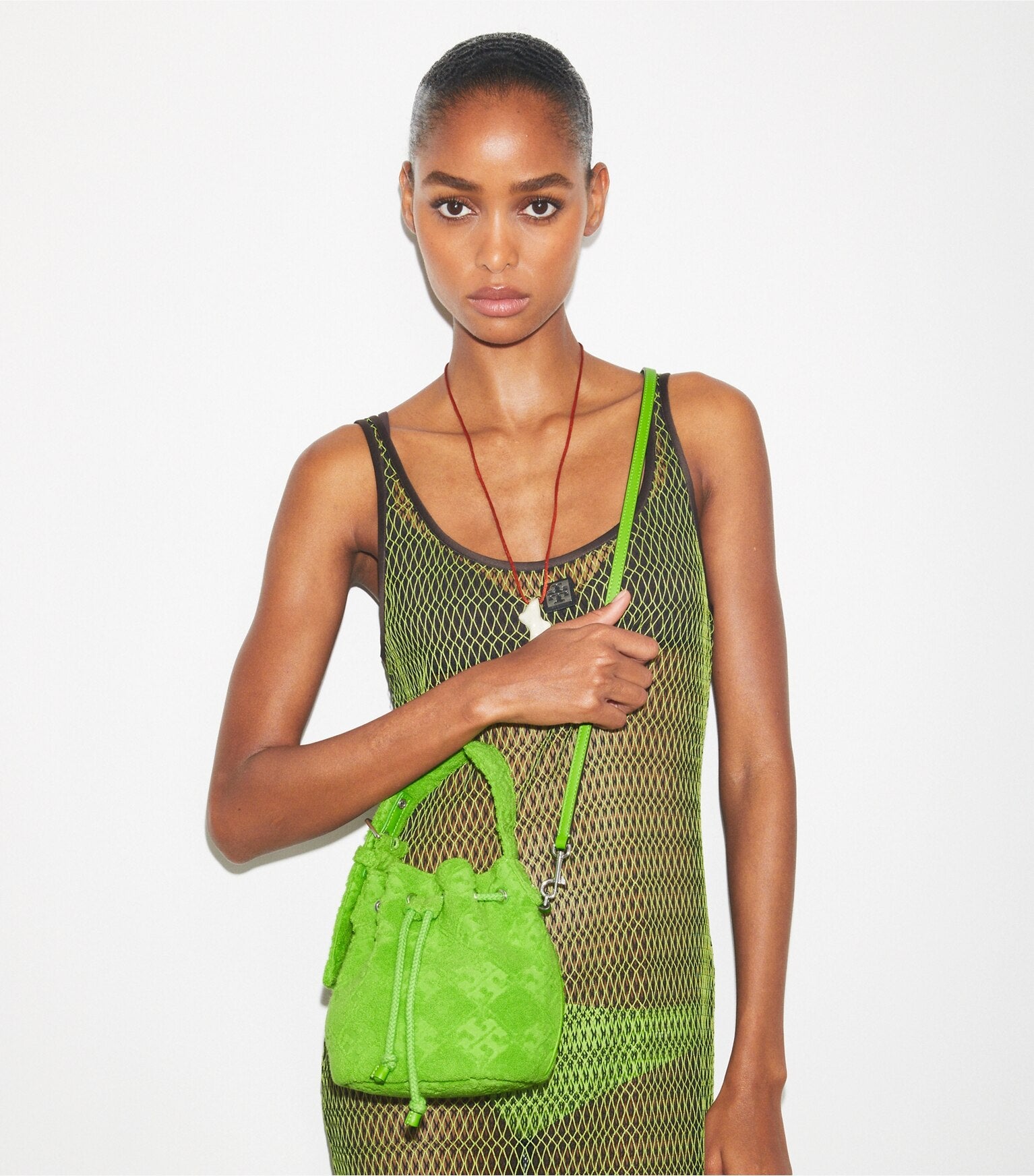 T Monogram Terry Mini Bucket Bag