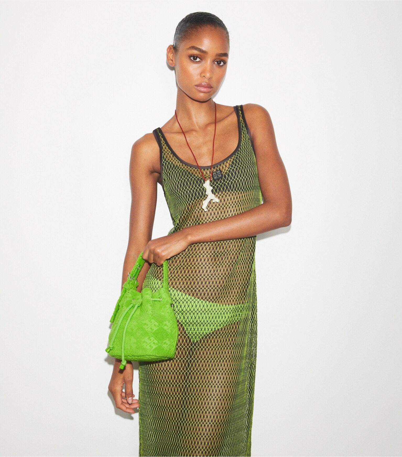 T Monogram Terry Mini Bucket Bag