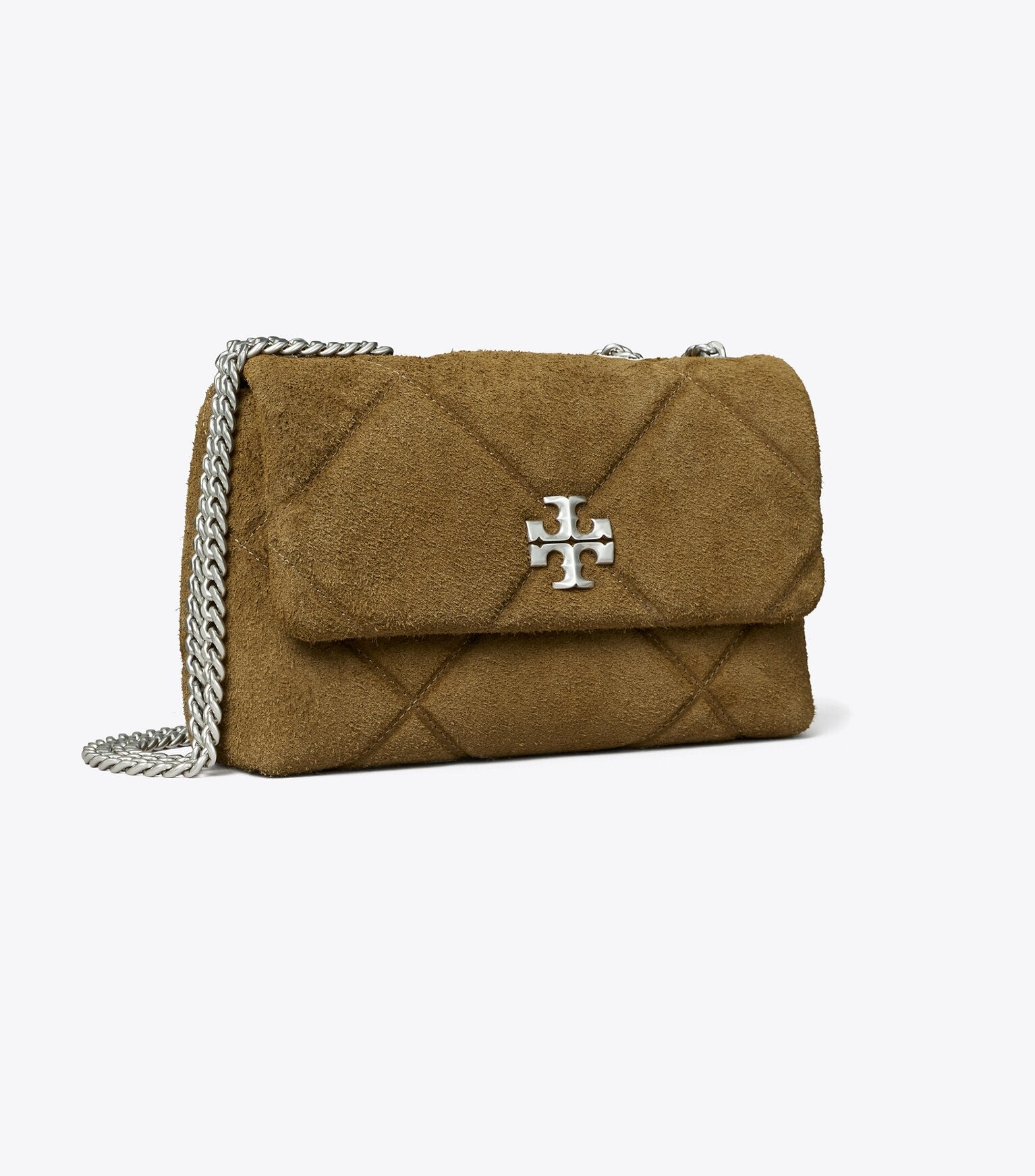 Kira Diamond Quilt Suede Shoulder Bag