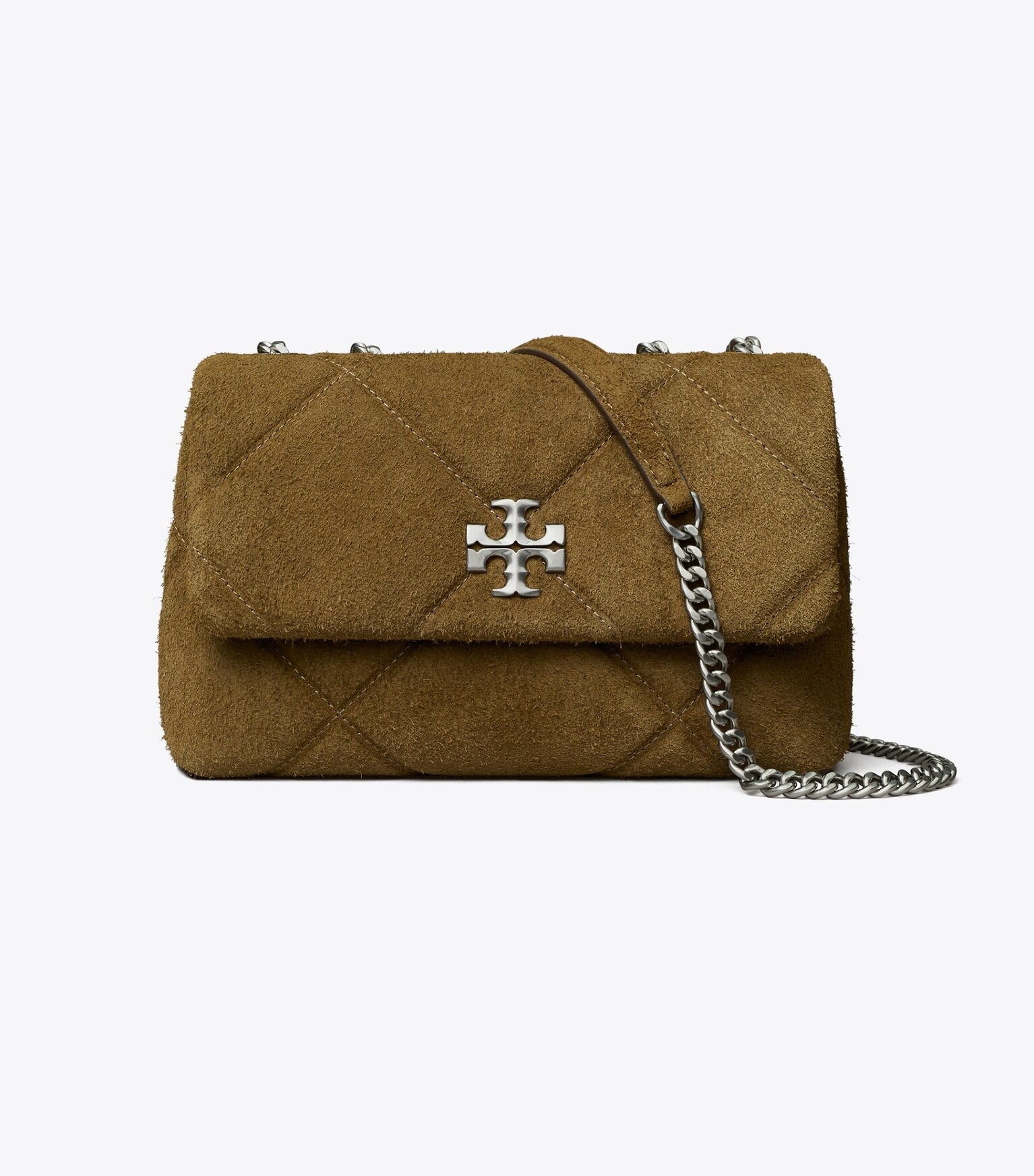 Kira Diamond Quilt Suede Shoulder Bag