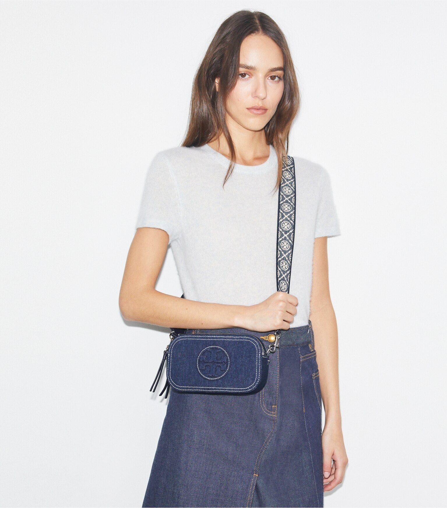 Mini Miller Denim Crossbody Bag