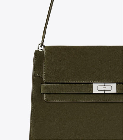 Large Lee Radziwill Suede Shoulder Bag