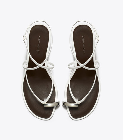 Pierced Multi-Strap Heeled Sandal