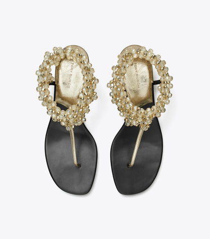 Beaded Heeled Sandal