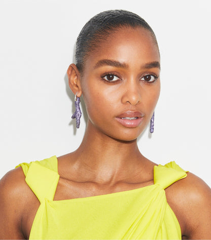 Curiosity Coral Hoop Earrings