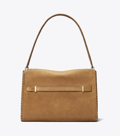 Large Lee Radziwill Suede Shoulder Bag