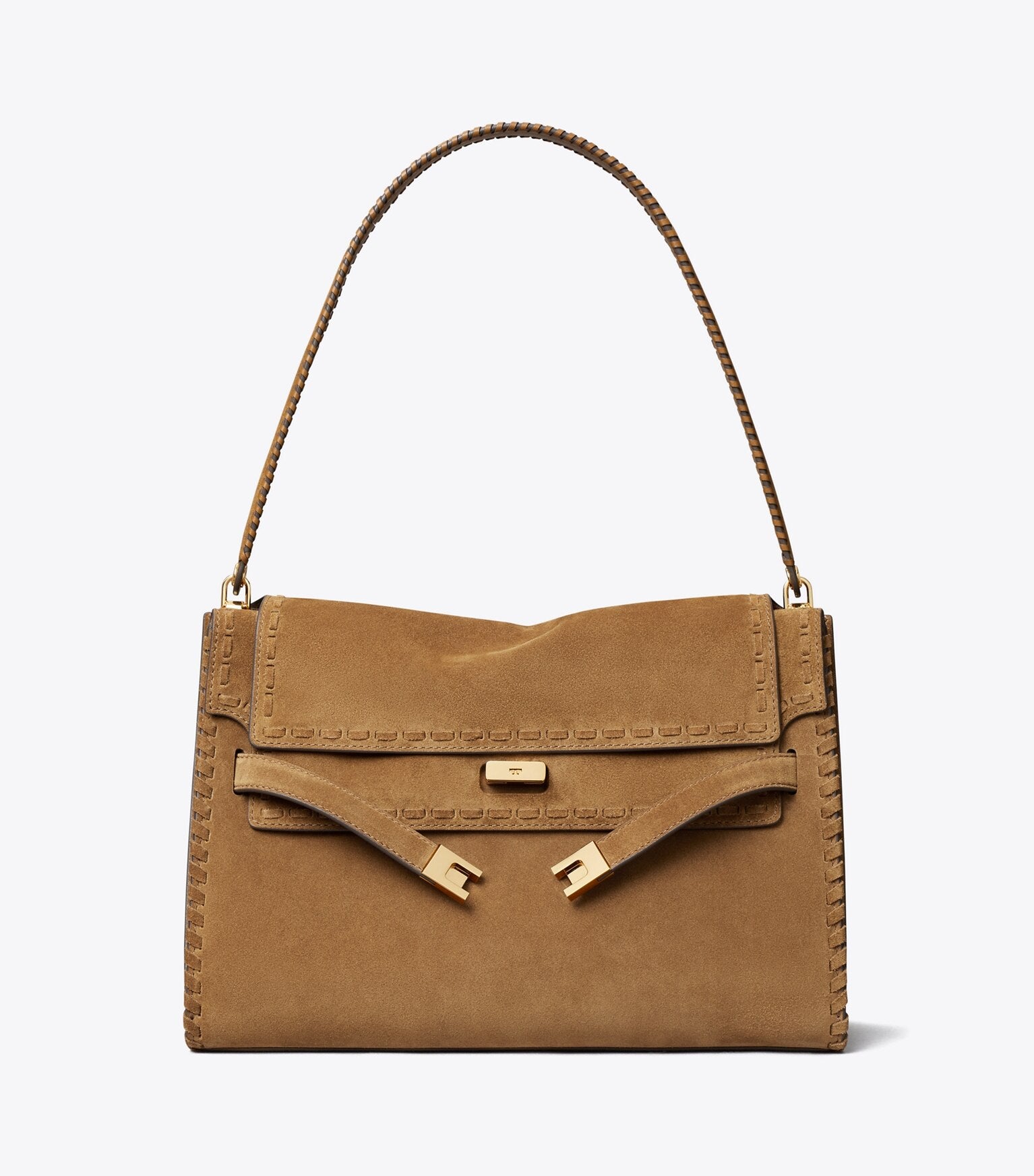 Large Lee Radziwill Suede Shoulder Bag