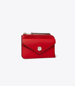 Leather Envelope Zip Card Case