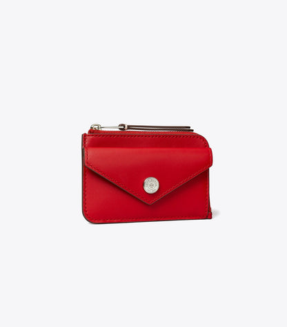 Leather Envelope Zip Card Case