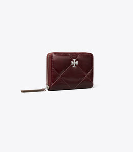 Small Kira Diamond Quilt Distressed Zip-Around Wallet