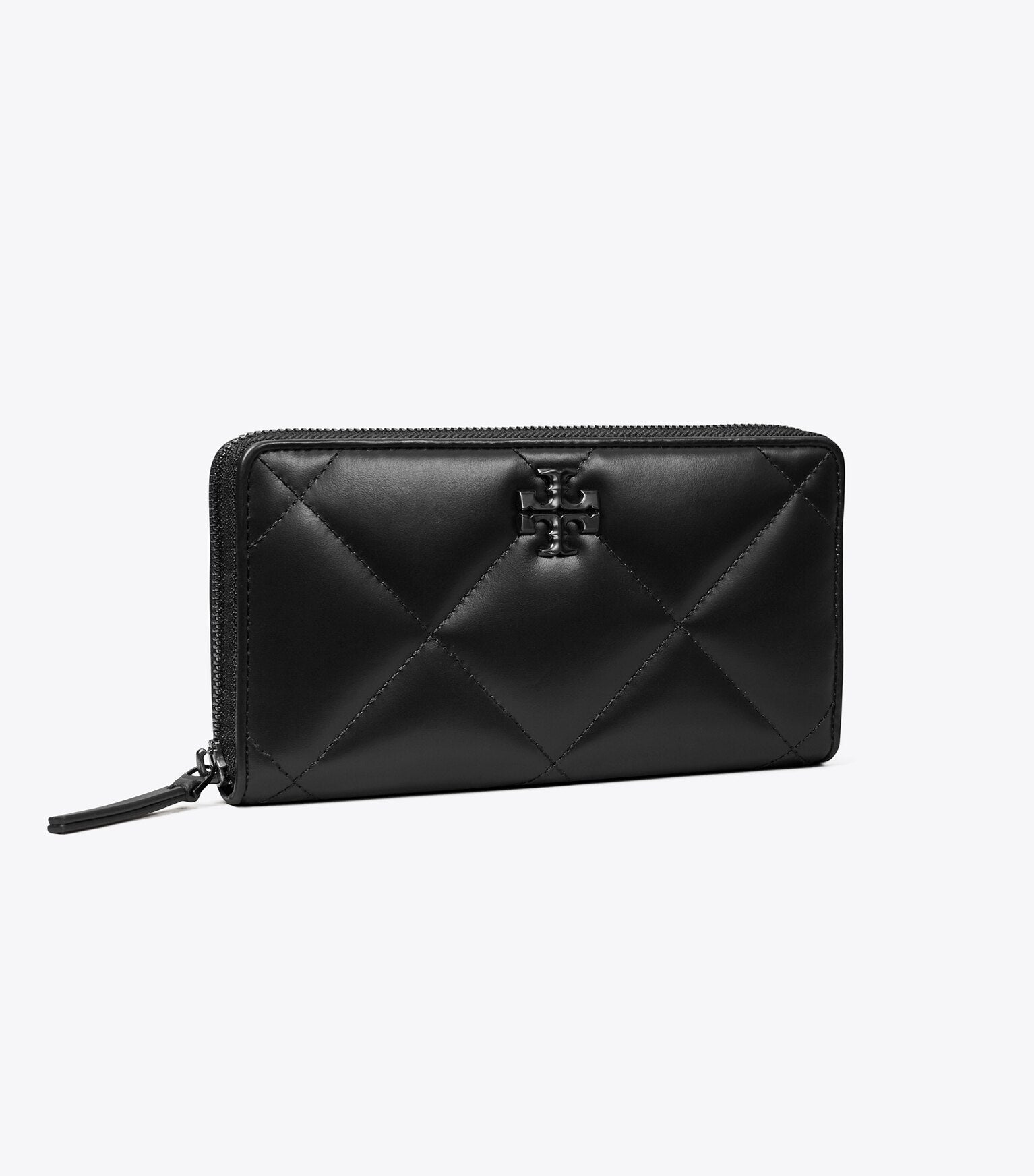 Kira Diamond Quilt Powder Coated Zip Continental Wallet