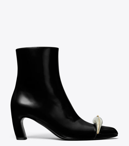 Pierced Heeled Ankle Boot