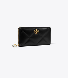 Kira Diamond Quilt Charm Continental Wallet