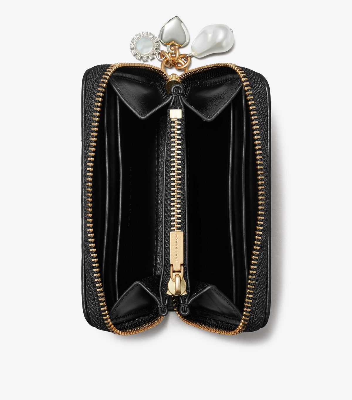Small Kira Diamond Quilt Charm Zip Wallet