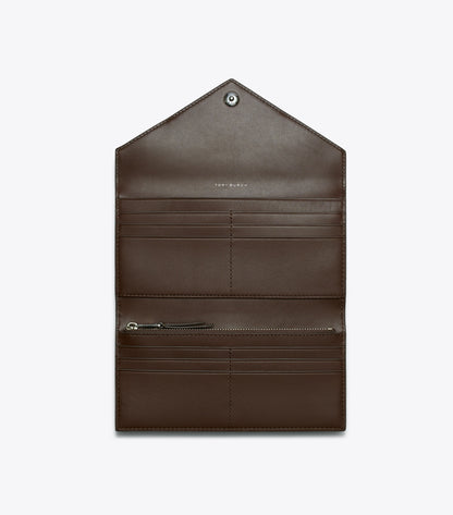 T Monogram Contrast Embossed Envelope Wallet