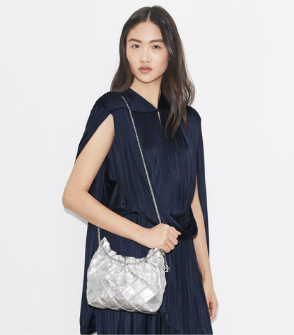 Mini Fleming Metallic Hobo Bag