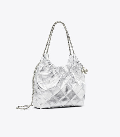 Mini Fleming Metallic Hobo Bag