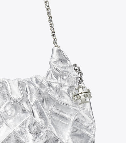 Mini Fleming Metallic Hobo Bag